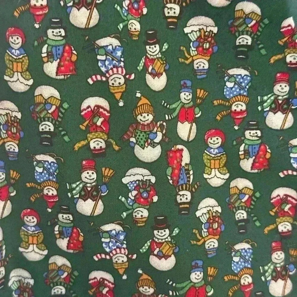 Capelli Designs NY Christmas Vest Snowman Green OSFA Made in USA - Picture 2 of 6